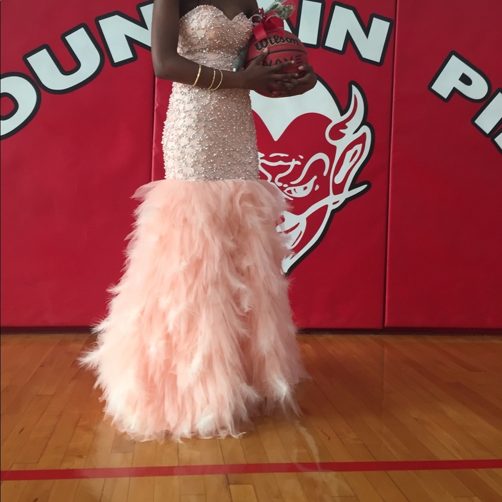 Blush pink homecoming/prom dress